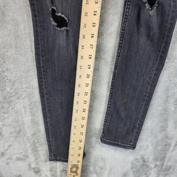 Cheap Monday Jeans Womens 27x32 Gray Second Skin Shadow Skinny Ripped Denim - Picture 4 of 14